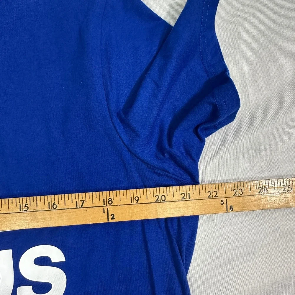 NWT Adidas Amplifier Tee Mens Large Blue BOS Logo T-Shirt ED9610 Sportswear